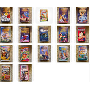 Lot of 17 Vintage Walt Disney Masterpiece Collection VHS Clamshell EUC Classics